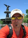 Nick in front of a fountain in Central Park, NYC
