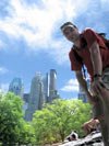 Nick on a rock in Central Park, NYC