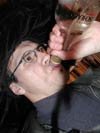 Nick doing shots of Goldschlager