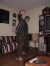 Nick posing for the 3rd Party logo design 1