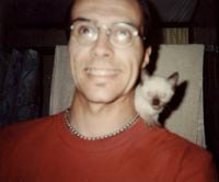 Nick with the fuzzy munchkin! 