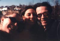 Liz, Sheryle and Nick, the day Nick met them at Okemo