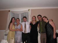 Jess, Julie, Rick, Amy, Nick and Kate at Andy and Beth's wedding