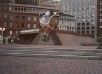 Nick ollying the stairs at Government Center
