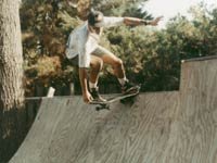 Nick busting a mad nose grab/tail stall on his halfpipe